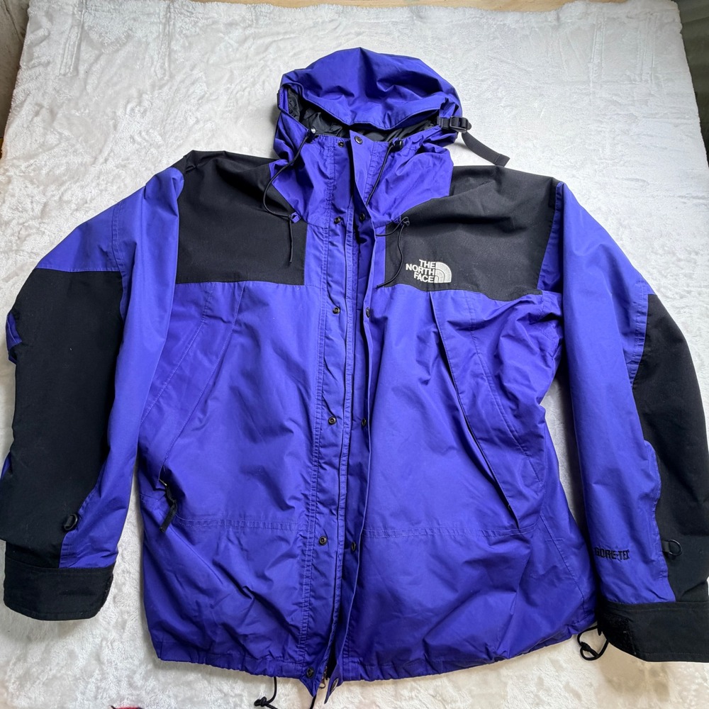 Vintage The North Face Gore Tex Mountain Jacket Purple Black 90s Mens XX Large
